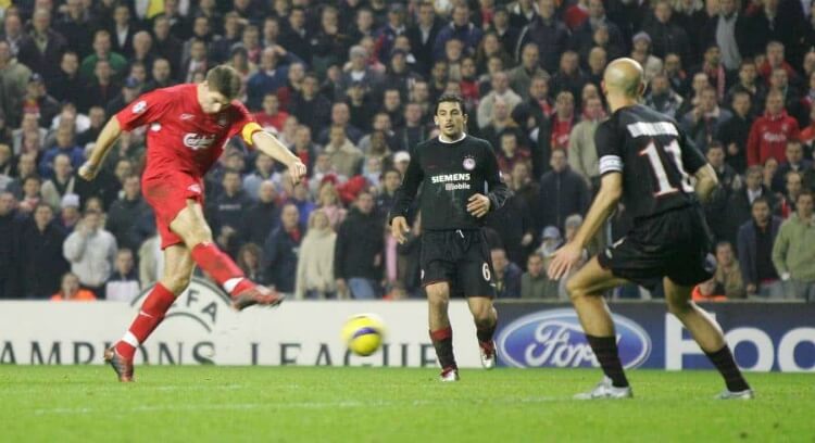 Liverpool Olympiacos Gerrard